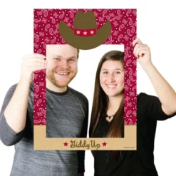 Big Dot Of Happiness Cowboy - Western Birthday Party Or Baby Shower Selfie Photo Booth Picture Frame & Props - Printed On Sturdy Material -Party Planers Store GUEST 286b10d2 769a 47c3 8e1d daae0c52a603
