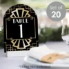 Big Dot Of Happiness Roaring 20’s - 1920s Art Deco Jazz Party Double-Sided 5 X 7 Inches Cards - Table Numbers - 1-20 -Party Planers Store GUEST 2878d1b5 f653 454a a753 71c4bc0dd63e