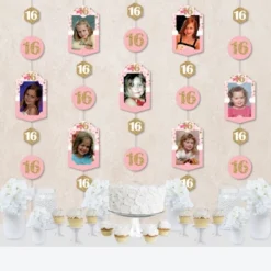 Big Dot Of Happiness Sweet 16 - 16th Birthday Party Vertical Photo Garland 35 Pieces -Party Planers Store GUEST 2884113a 8e4a 4c3b aa7d 25e3ef876c53