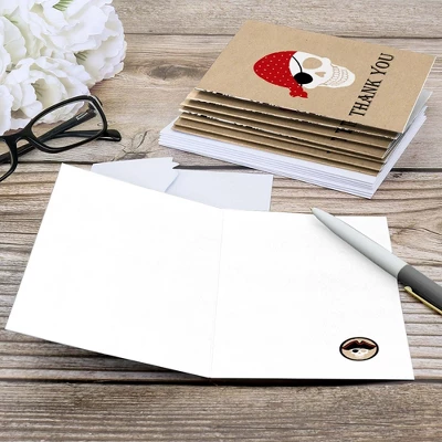 Big Dot Of Happiness Beware Of Pirates - Pirate Birthday Party Thank You Cards (8 Count) 5 Big Dot Of Happiness Beware Of Pirates - Pirate Birthday Party Thank You Cards (8 Count) - Image 3
