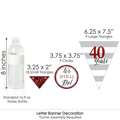 Big Dot Of Happiness We Still Do - 40th Wedding Anniversary - Party Letter Banner Decoration - 36 Banner Cutouts And Happy Anniversary Banner Letters 7 Big Dot Of Happiness We Still Do - 40th Wedding Anniversary - Party Letter Banner Decoration - 36 Banner Cutouts And Happy Anniversary Banner Letters - Image 5