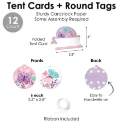 Big Dot Of Happiness Beautiful Butterfly - DIY Floral Baby Shower Or Birthday Party Sweet Treats Signs - Snack Bar Decorations Kit - 50 Pieces -Party Planers Store GUEST 2ab4266a a051 461e b24a cf923c179810