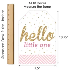 Big Dot Of Happiness Hello Little One - Pink And Gold - Hanging Vertical Paper Door Banners - Girl Baby Shower Wall Decoration Kit - Indoor Door Decor -Party Planers Store GUEST 2ac0013b 825d 402e a1a0 16af76d25a0a