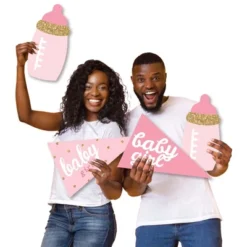 Big Dot Of Happiness Hello Little One - Pink And Gold - Yard Sign & Outdoor Lawn Decorations - Girl Baby Shower Yard Signs - Set Of 8 -Party Planers Store GUEST 2b5331fb 4ec4 45fc 8104 b6bcb7870aef