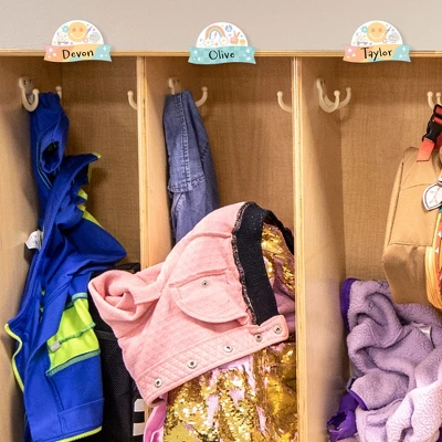 Big Dot Of Happiness Retro Pastel - DIY Blank Paper Desk Or Locker Labels - Classroom Name Tags - Set Of 32 6 Big Dot Of Happiness Retro Pastel - DIY Blank Paper Desk Or Locker Labels - Classroom Name Tags - Set Of 32 - Image 4