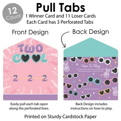 Big Dot Of Happiness Two Cool - Girl - Pastel 2nd Birthday Party Game Pickle Cards - Pull Tabs 3-in-a-Row - Set Of 12 6 Big Dot Of Happiness Two Cool - Girl - Pastel 2nd Birthday Party Game Pickle Cards - Pull Tabs 3-in-a-Row - Set Of 12 - Image 4