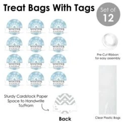 Big Dot Of Happiness Winter Wonderland - Snowflake Holiday Party And Winter Wedding Clear Goodie Favor Bags - Treat Bags With Tags - Set Of 12 -Party Planers Store GUEST 2d1d8798 31f0 4d78 9af7 5292385dd50c
