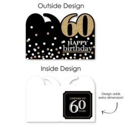 Big Dot Of Happiness Adult 60th Birthday - Gold - Happy Birthday Giant Greeting Card - Big Shaped Jumborific Card -Party Planers Store GUEST 2e749943 ea1e 4094 8e7d 382cba58d88d