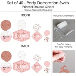 Big Dot Of Happiness Bride Squad - Rose Gold Bridal Shower Or Bachelorette Party Hanging Decor - Party Decoration Swirls - Set Of 40 -Party Planers Store GUEST 2e779f28 0fc7 433e 816a 0e8198170db5
