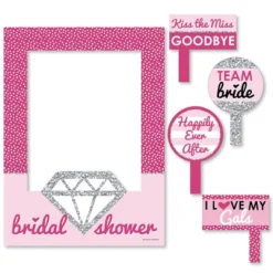 Big Dot Of Happiness Bride-to-Be - Bridal Shower Selfie Photo Booth Picture Frame & Props - Printed On Sturdy Material -Party Planers Store GUEST 2f374abb deb5 48bd b83c b2821def53d6