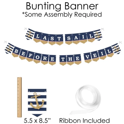 Big Dot Of Happiness Last Sail Before The Veil - Banner & Photo Booth Decor - Nautical Bachelorette Party And Bridal Supplies Kit - Doterrific Bundle 5 Big Dot Of Happiness Last Sail Before The Veil - Banner & Photo Booth Decor - Nautical Bachelorette Party And Bridal Supplies Kit - Doterrific Bundle - Image 3