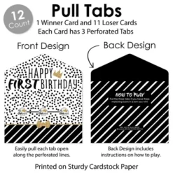 Big Dot Of Happiness 1st Birthday Little Mr. Onederful - Boy First Birthday Party Game Pickle Cards - Pull Tabs 3-in-a-Row - Set Of 12 -Party Planers Store GUEST 30c769b5 bc67 4a89 ab1c 32487c9d212f
