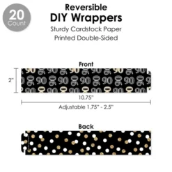 Big Dot Of Happiness Adult 90th Birthday - Gold - Birthday Party Favors And Cupcake Kit - Fabulous Favor Party Pack - 100 Pieces -Party Planers Store GUEST 30ebec32 9deb 4156 b8c0 19747956b9e7