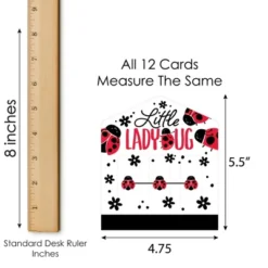 Big Dot Of Happiness Happy Little Ladybug - Baby Shower Or Birthday Party Game Pickle Cards - Pull Tabs 3-in-a-Row - Set Of 12 -Party Planers Store GUEST 318c9314 2871 4108 8f70 42f0ef99e192