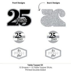 Big Dot Of Happiness We Still Do - 25th Wedding Anniversary - Anniversary Party Centerpiece Sticks - Table Toppers - Set Of 15 -Party Planers Store GUEST 319334ac b950 46e9 8ec2 619fca845e6c