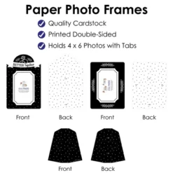 Big Dot Of Happiness Mr. And Mrs. - Black And White Wedding Or Bridal Shower 4x6 Picture Display - Paper Photo Frames - Set Of 12 -Party Planers Store GUEST 31d0b6a3 7bb3 4339 9028 d8ac7bdaf4fa