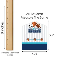 Big Dot Of Happiness Go, Fight, Win - Sports - Baby Shower Or Birthday Party Game Pickle Cards - Pull Tabs 3-in-a-Row - Set Of 12 -Party Planers Store GUEST 321c04e5 622c 47ec 9471 210ec06eb714