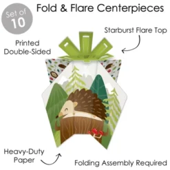 Big Dot Of Happiness Forest Hedgehogs - Table Decorations - Woodland Birthday Party Or Baby Shower Fold And Flare Centerpieces - 10 Count -Party Planers Store GUEST 321dd8e7 565f 4592 a2ac c5a5486a9443