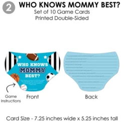 Big Dot Of Happiness Go, Fight, Win - Sports - 4 Baby Shower Games - 10 Cards Each - Gamerific Bundle -Party Planers Store GUEST 32862964 77ed 4712 a8ad f51a6fa55f22