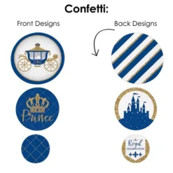 Big Dot Of Happiness Royal Prince Charming - Baby Shower Or Birthday Party Decor And Confetti - Terrific Table Centerpiece Kit - Set Of 30 -Party Planers Store GUEST 32973df2 0e54 4fd0 83d9 4064c6285841