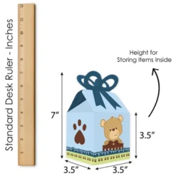 Big Dot Of Happiness Baby Boy Teddy Bear - Square Favor Gift Boxes - Baby Shower Bow Boxes - Set Of 12 -Party Planers Store GUEST 32a02869 b775 4a7a 9900 443e0effaaec