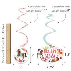 Big Dot Of Happiness Run Wild Horses - Pony Birthday Party Hanging Decor - Party Decoration Swirls - Set Of 40 -Party Planers Store GUEST 3371846e 921e 47b0 98b4 1d7425342729