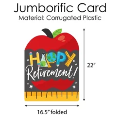 Big Dot Of Happiness Teacher Retirement - Congratulations Giant Greeting Card - Big Shaped Jumborific Card -Party Planers Store GUEST 3472ae15 7fd4 4b7f 9d25 3958b08b8f8d