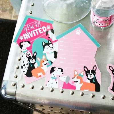 Big Dot Of Happiness Pawty Like A Puppy Girl - Shaped Fill-in Invites - Pink Dog Baby Shower Or Birthday Party Invite Cards With Envelopes - Set Of 12 6 Big Dot Of Happiness Pawty Like A Puppy Girl - Shaped Fill-in Invites - Pink Dog Baby Shower Or Birthday Party Invite Cards With Envelopes - Set Of 12 - Image 4