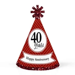 Big Dot Of Happiness We Still Do - 40th Wedding Anniversary - Mini Cone Anniversary Party Hats - Small Little Party Hats - Set Of 8 -Party Planers Store GUEST 34a1f395 0e09 47d5 9e56 c024f8d90a5c