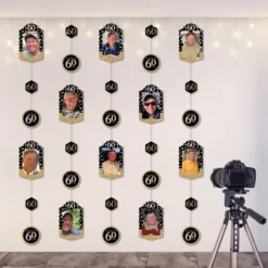 Big Dot Of Happiness Adult 60th Birthday - Gold - Birthday Party Vertical Photo Garland 35 Pieces -Party Planers Store GUEST 35a9fb04 2cca 4ef2 a350 5422e1f2f95d