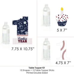 Big Dot Of Happiness 1st Birthday Batter Up - Baseball - First Birthday Party Centerpiece Sticks - Table Toppers - Set Of 15 -Party Planers Store GUEST 35f89171 1d11 4993 afcc bc0beb69676b