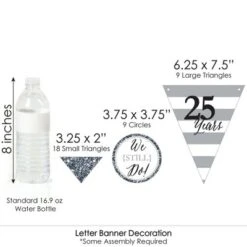 Big Dot Of Happiness We Still Do - 25th Wedding Anniversary - Party Letter Banner Decoration - 36 Banner Cutouts And Happy Anniversary Banner Letters -Party Planers Store GUEST 36050d43 48b6 4ced aef8 fcad3eb047fb