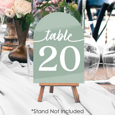 Big Dot Of Happiness Sage Green Elegantly Simple - Wedding Receptions, Parties Or Events Double-Sided 5 X 7 Inches Cards - Table Numbers - 1-20 4 Big Dot Of Happiness Sage Green Elegantly Simple - Wedding Receptions, Parties Or Events Double-Sided 5 X 7 Inches Cards - Table Numbers - 1-20 - Image 2