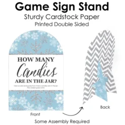 Big Dot Of Happiness Winter Wonderland - How Many Candies Snowflake Holiday Party And Winter Wedding Game - 1 Stand And 40 Cards - Candy Guessing Game -Party Planers Store GUEST 3681981c 96e5 4074 8ff8 803d74033ea7