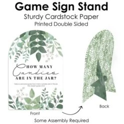 Big Dot Of Happiness Boho Botanical - How Many Candies Greenery Party Game - 1 Stand And 40 Cards - Candy Guessing Game -Party Planers Store GUEST 369f4259 e6d6 42c7 b340 4f30018981c3