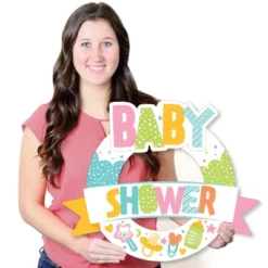 Big Dot Of Happiness Colorful Baby Shower - Outdoor Gender Neutral Party Decor - Front Door Wreath -Party Planers Store GUEST 36e0f807 6150 48b1 9d09 ffe24fab7875