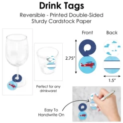 Big Dot Of Happiness Taking Flight - Airplane - Vintage Plane Baby Shower Or Birthday Party Paper Charger & Table Decorations Chargerific Kit For 8 -Party Planers Store GUEST 37739f23 f32d 4c04 b5d9 bfeace1f644a