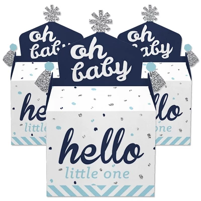 Big Dot Of Happiness Hello Little One - Blue And Silver - Treat Box Party Favors - Boy Baby Shower Goodie Gable Boxes - Set Of 12 3 Big Dot Of Happiness Hello Little One - Blue And Silver - Treat Box Party Favors - Boy Baby Shower Goodie Gable Boxes - Set Of 12