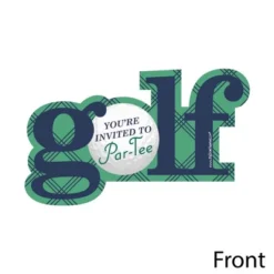 Big Dot Of Happiness Par-Tee Time - Golf - Shaped Fill-in Invitations - Birthday Or Retirement Party Invitation Cards With Envelopes - Set Of 12