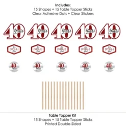 Big Dot Of Happiness We Still Do - 40th Wedding Anniversary - Anniversary Party Centerpiece Sticks - Table Toppers - Set Of 15 -Party Planers Store GUEST 389e5790 4bae 4780 872f dedf28c7c77d