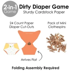 Big Dot Of Happiness Baby Neutral - Baby Shower Conversation Starter - 2-in-1 Dirty Diaper Game - Set Of 24 10 Big Dot Of Happiness Baby Neutral - Baby Shower Conversation Starter - 2-in-1 Dirty Diaper Game - Set Of 24 -Party Planers Store GUEST 38b97dcb e63c 4fa5 8758 86252e45723d