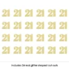 Big Dot Of Happiness Gold Glitter 21 - No-Mess Real Gold Glitter Cut-Out Numbers - 21st Birthday Party Confetti - Set Of 24