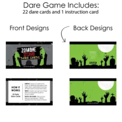 Big Dot Of Happiness Zombie Zone - Halloween Or Birthday Zombie Crawl Party Game Scratch Off Dare Cards - 22 Count -Party Planers Store GUEST 38ce30dd b822 499c 8e87 bd7cc8081c91