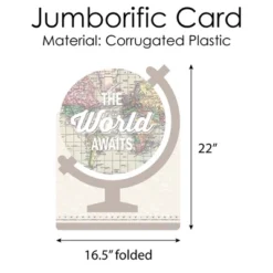 Big Dot Of Happiness World Awaits - Travel Themed Congratulations Giant Greeting Card - Big Shaped Jumborific Card -Party Planers Store GUEST 38f9aafb 8936 44e9 8bbc 820578dff270