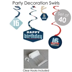 Big Dot Of Happiness Boy 16th Birthday - Sweet Sixteen Birthday Party Supplies - Banner Decoration Kit - Fundle Bundle -Party Planers Store GUEST 3965371f 5f15 4ef9 95a6 f5a69ab63cf6