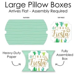 Big Dot Of Happiness Final Fiesta - Favor Gift Boxes - Last Fiesta Bachelorette Party Large Pillow Boxes - Set Of 12 -Party Planers Store GUEST 3a68e19f 22db 4049 86ec dd6525203e0f
