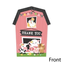 Big Dot Of Happiness Girl Farm Animals - Shaped Thank You Cards Pink Barnyard Baby Shower Or Birthday Party Thank You Note Cards With Envelopes 12 Ct -Party Planers Store GUEST 3bbbcee0 139a 41a2 b5a3 5a19dfdfd836