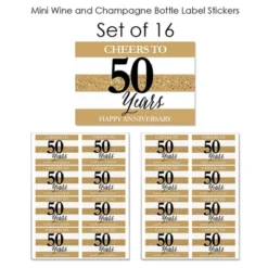 Big Dot Of Happiness We Still Do - 50th Wedding Anniversary - Mini Wine And Champagne Bottle Label Stickers - Anniversary Party Favor Gift - Set Of 16 -Party Planers Store GUEST 3bc3f235 1fd8 43cb 98ef 18ea044111c9