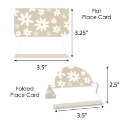 Big Dot Of Happiness Tan Daisy Flowers - Floral Party Tent Buffet Card - Table Setting Name Place Cards - Set Of 24 -Party Planers Store GUEST 3c32c7e9 7c49 45b2 96c7 02d88dfcddd3