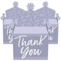 Big Dot Of Happiness Purple Elegantly Simple - Treat Box Party Favors - Guest Party Favors Goodie Gable Boxes - Set Of 12